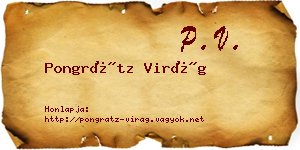 Pongrátz Virág névjegykártya