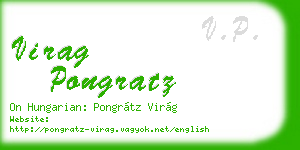 virag pongratz business card